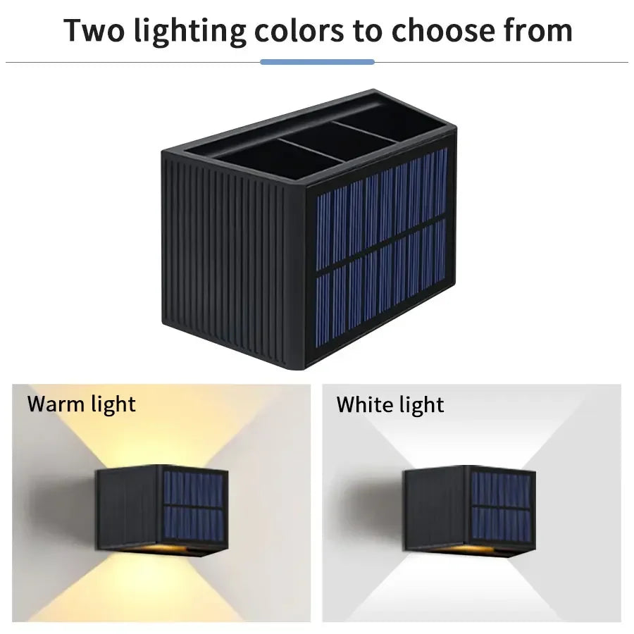 Outdoor Solar Fence Light LED Wall Lamp Waterproof Dusk to Dawn Deck Lights Outdoor Lighting For Garden Balcony Staircase Patio