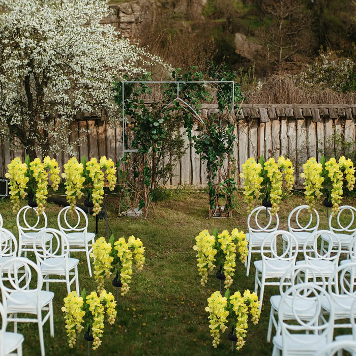 Solar Flowers Outdoor Waterproof 4 Branch Flower Vines 80cm 2 Lightning Modes Solar Garden Lights Outdoor for Garden Yard Decor