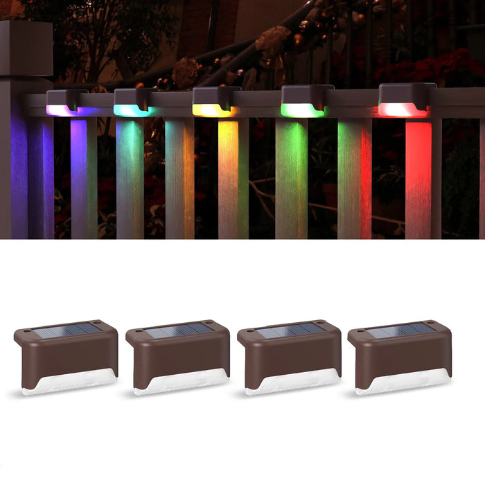 Solar Step Deck Fence Lights Outdoor Waterproof Led Path Light for Patio Stairs Garden Pathway Step Fences Outside Solar Lamp