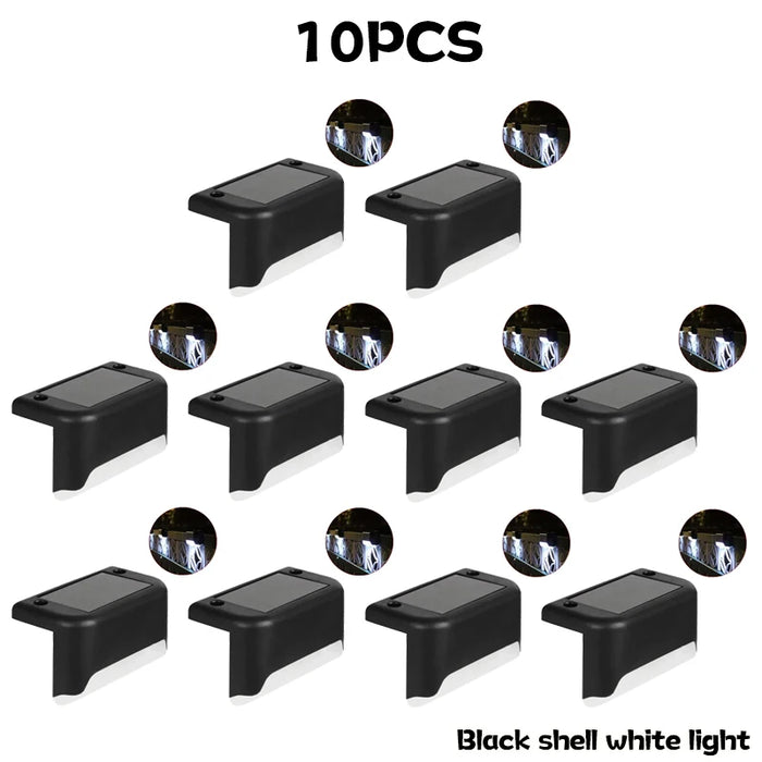 1-10PCS Solar Deck Lights Outdoor Step Lights Waterproof Led Solar Lights for Railing Stairs Step Fence Yard Patio and Pathway