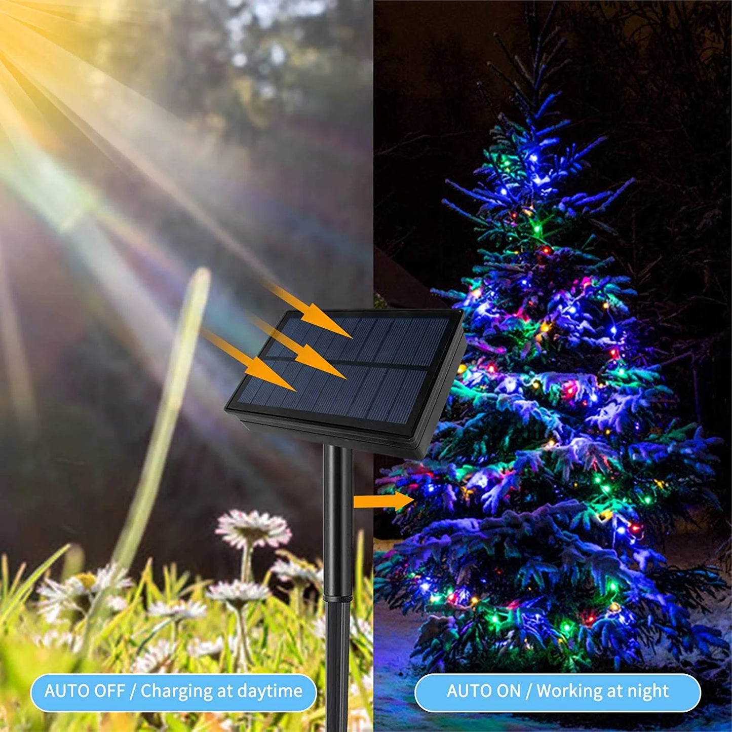 Outdoor Solar String Lights 300 LEDs Solar Powered Fair Christmas Lights Waterproof Copper Wire Lights for Patio Yard Tree
