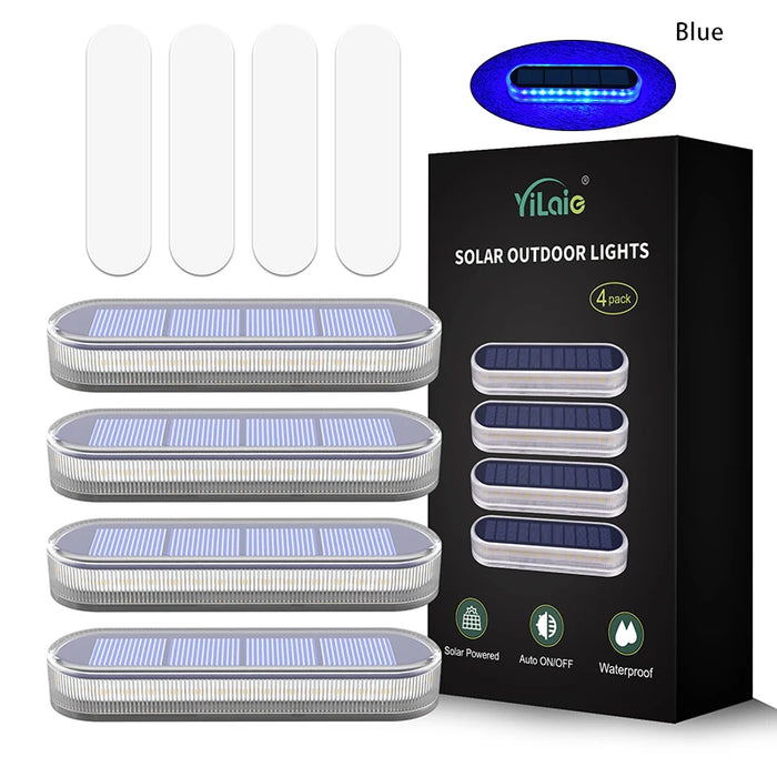 Solar Deck Lights IP68 Waterproof Outdoor Auto On/Off Lighting for Steps Docks Driveways Patios Fences - Solar Powered Lighting