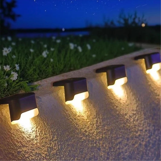 Solar Deck Lights 1-6 Pack Outdoor Step Lights Waterproof Led Solar Lights for Railing Stairs Step Fence Yard Patio and Pathway