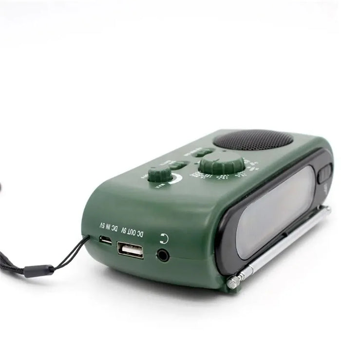 Emergency AM/FM Radio - Solar/Hand Crank/Battery Operated with Flashlight SOS Alarm Charger for Outdoor Survival Camping Storms
