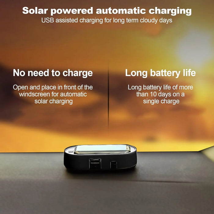 Solar Car Fake Security Light Powered Simulated Dummy Alarm Wireless Warning Anti Theft Caution Lamp LED Flashing Lamp New