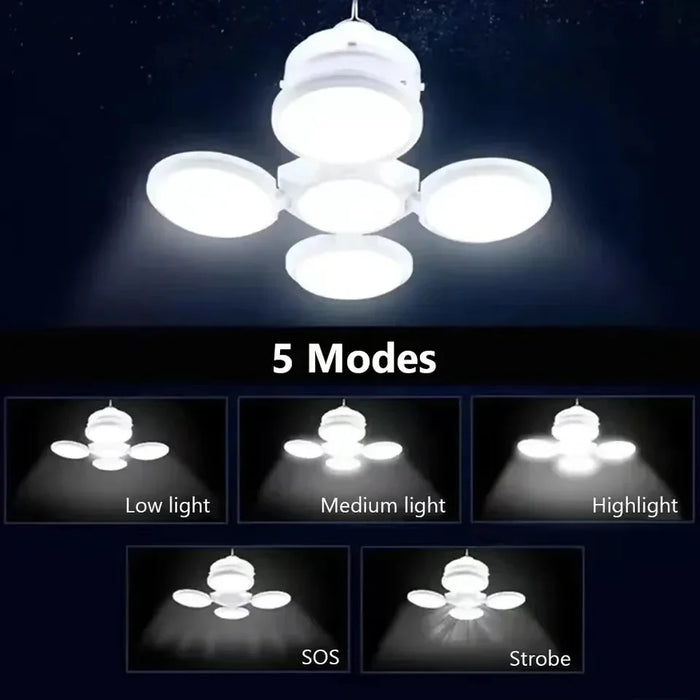 Solar LED Camping Lantern Tent Lamp With Hook Portable Outdoor Football Folding Light Emergency Hurricane Camp Lamp