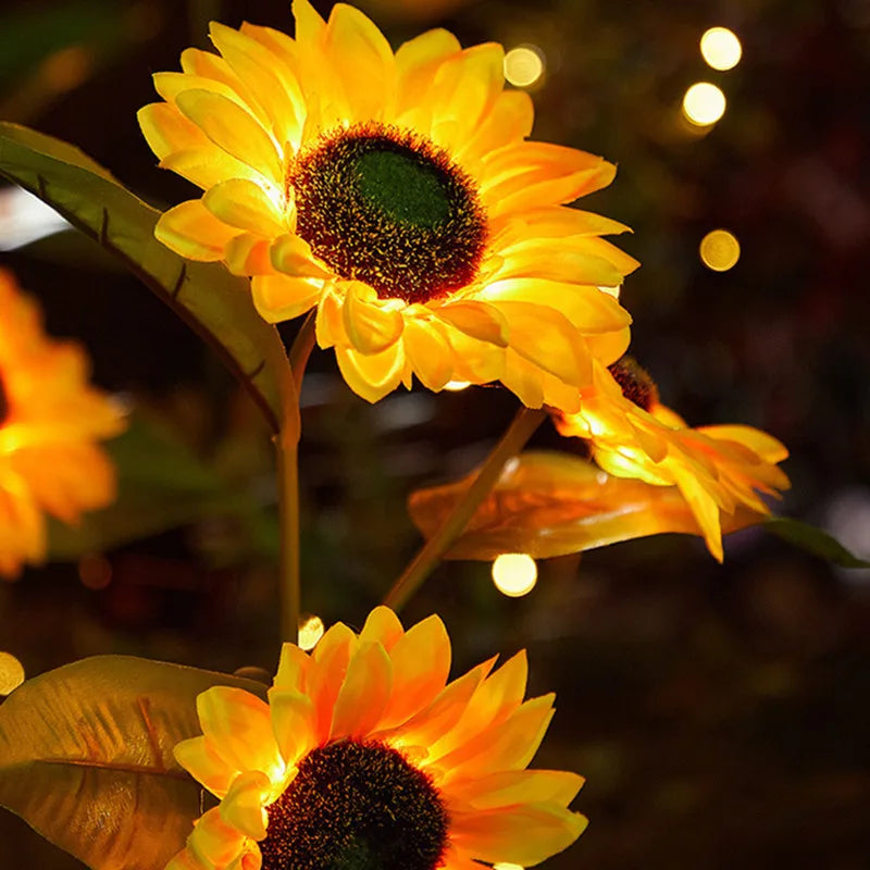 LED Solar Sunflowers Flower Light Home Decorative Flower Lights Garden Decoration Lawn Lamp Waterproof Landscape Light