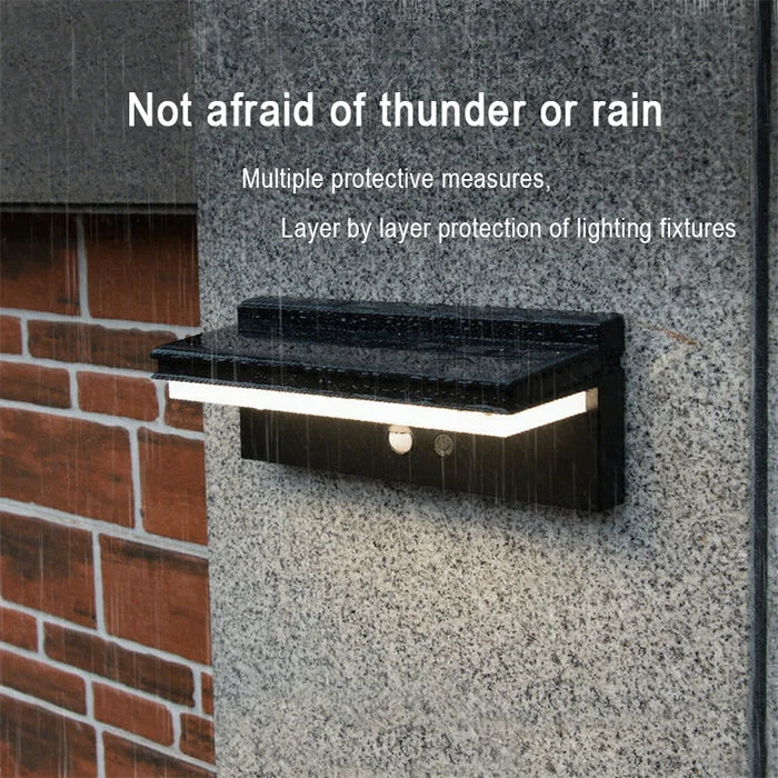 LED Solar Outdoor Wall lamp Waterproof Induction Wall Light Modern Entrance doors Garden Balcony Villa Porch Decor Lights