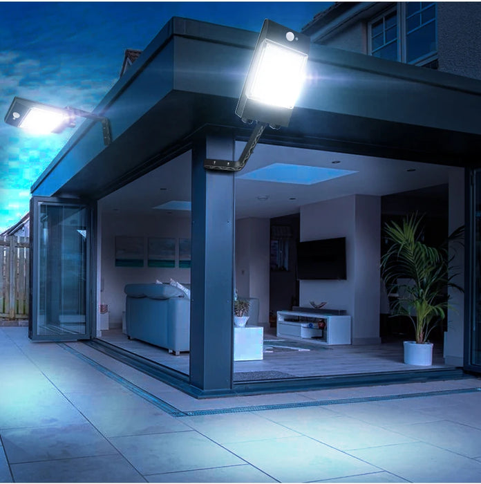 Solar Flood Lights Outdoor 360 Degree Swiveling Solar Security Lamp Solar Motion Sensor Light Ecofriendly and Energy Saving