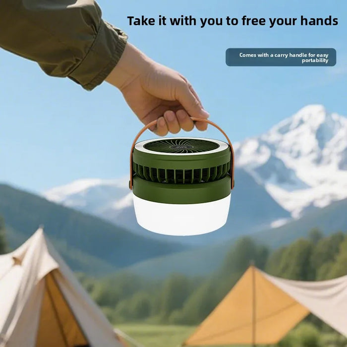Outdoor Fan Camping Lamp, Solar Ultra-long Battery Tent Lamp, Emergency Lamp, Fan Lamp, Rechargeable Lighting Lamp