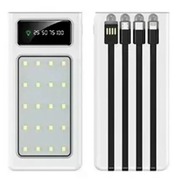 500000MAH  200000mAh 300000mAh Solar BCAK  Power Bank, Convenient Ultra-thin Built-in Cable, Outdoor Camping Mobile Power Supply