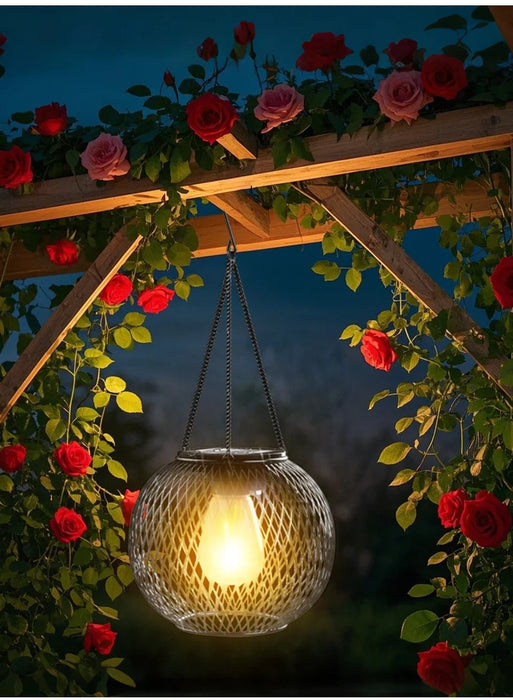 Solar Lantern Outdoor Solar Lights For Outside Decorative Hanging Lights Waterproof Solar Lanterns Hollowed-out Yard Garden Lamp