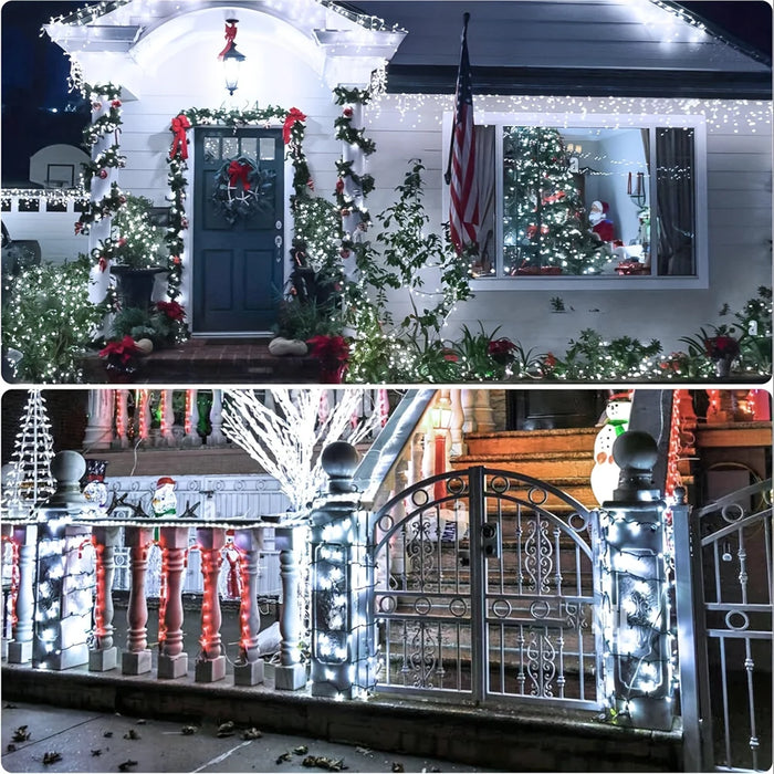 Solar LED String Lights for Outdoor Christmas Decoration with 8 Lighting Modes Twinkling Solar Powered Fairy Lights