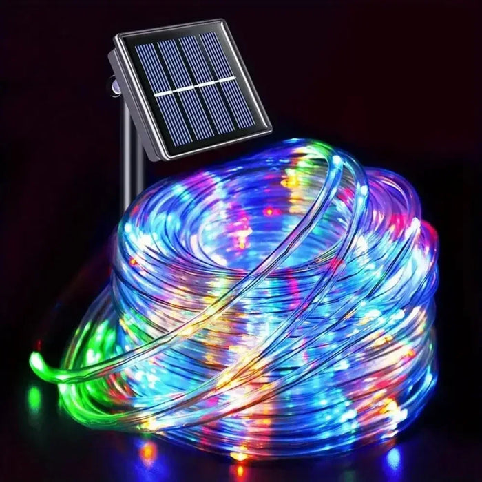 Solar Led Light Outdoor 7M 12M 22M Tube Solar Powered String Light Waterproof Garden Decoration Wedding Christmas Tree Lamp