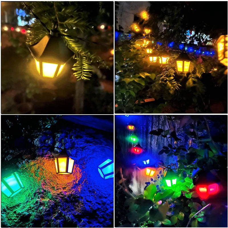 Outdoor Solar String Lights 5m 20 Lanterns Waterproof Decor Patio Lamp Christmas Backyard Deck Fence Courtyard Sun Fairy Light