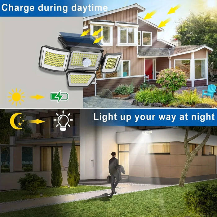 Solar Outdoor Lights 278 LED Motion Sensor Lights Solar Flood Security Lights for Backyard Yard Patio