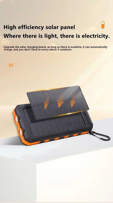 Hot Solar Power Bank 200000mAh Large Capacity Portable Charger External Battery for Samsun Xiaomi Huawei Powerbank W/ Compass