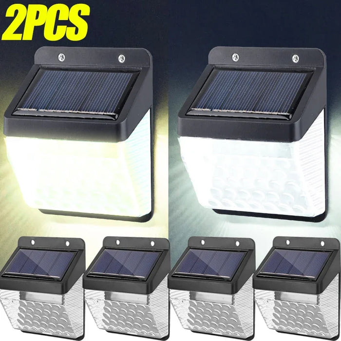 Solar Lamp 270° LED Wall Lights Waterproof Solar Wall Lamp Outdoor Garden Balcony Stairs Hallway Security Motion Sensor Lights