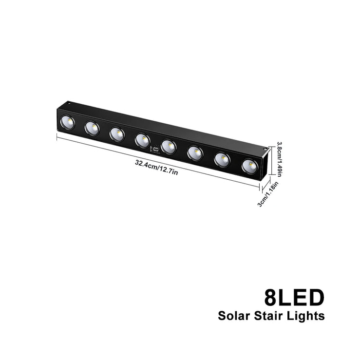 Solar Wall Light Outdoor 4/6/8LED Waterproof Solar Fence Sign Lights Garden Decor Porch Patio Deck Balcony Home Atmosphere Light