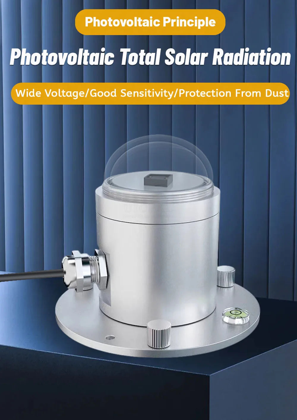Total Solar Radiation Sensor Transmitter Illuminometer Reflection Radiometer Detector Outdoor RS485 0-5V 0-10V 4-20MA Output