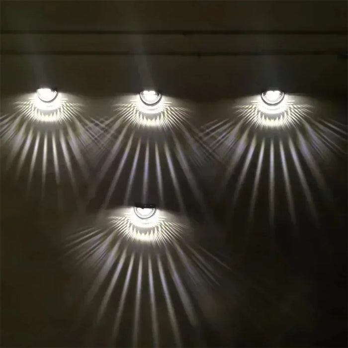 2/4pcs Solar Wall Lamps Outdoor Waterproof Courtyard Garden Decoration Porch Yard Energy-saving Street Lights Christmas Decor