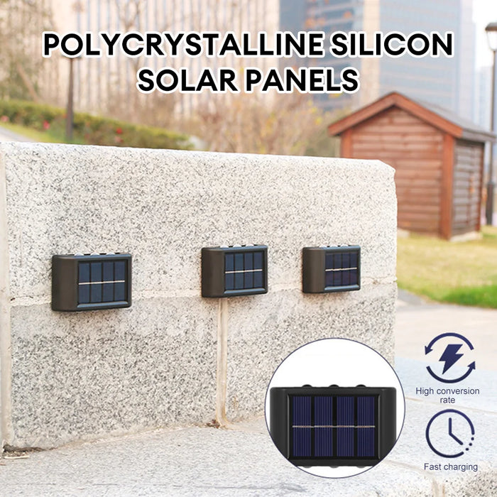 Solar Wall Light Outdoor Waterproof Solar Led Lights Up and Down Luminous Lamp for Garden Yard Street Landscape Balcony Decor
