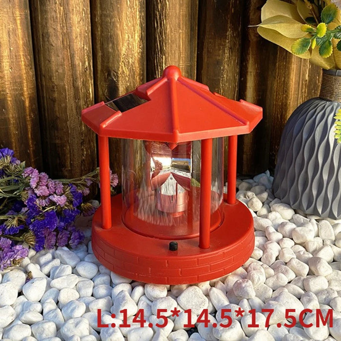 Solar Power Lamps Rotating Lighthouse Beacon Tower LED Light Outdoor Garden Landscape Courtyard Lawn Outdoor Decoration Light