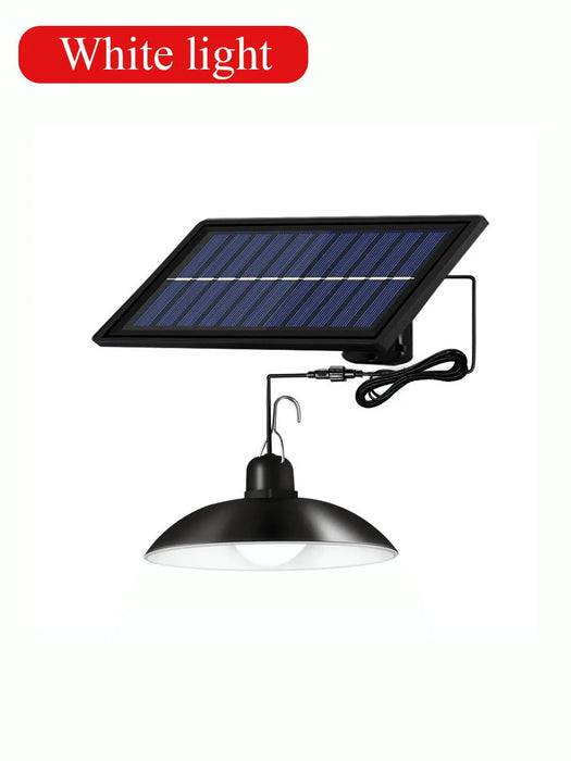 Solar Powered Pendant Light Single/Double Head Outdoor Waterproof LED Light With Remote Control Pendant Light Camping Garden