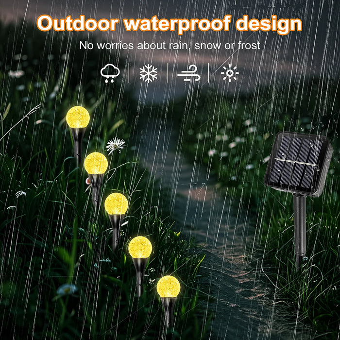 Solar Bubble Ball Lawn Lights Outdoor Garden Pilot Light String for Lawn Patio Camping Birthday Lawn Decor Decoration Lighting