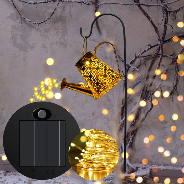 Led Solar Hanging Lantern Hanging Solar Lantern Retro Iron Art Lantern Decorative Outdoor Waterproof Garden Yard Lawn Lights