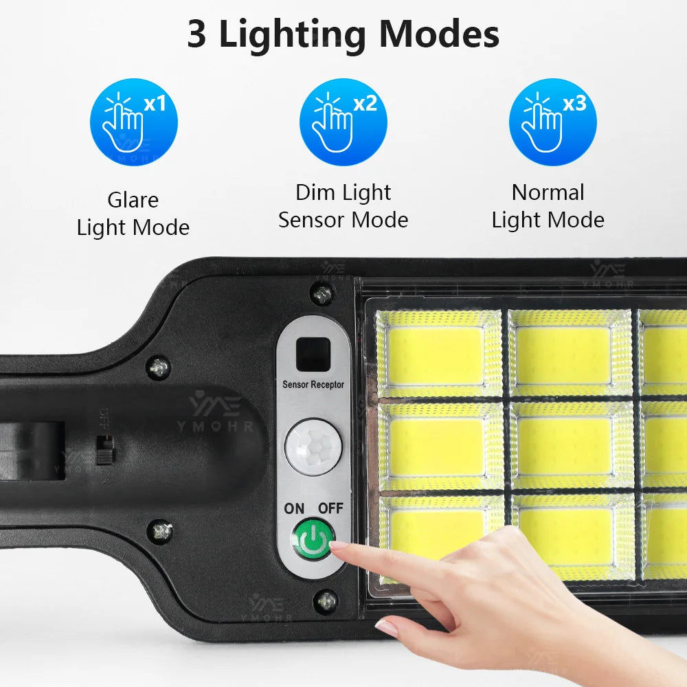 Big Led High Power Solar Street Lamp for Outdoor Garden Lighting Solar Sensor Lamp Outdoor Led Spotlights Decoration Wall Lights