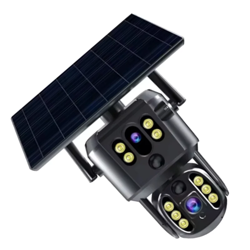 AAAEL-Solar Camera Surveillance Device Dual-Lens 4G Outdoor Monitoring Equipment Version Compact Camera