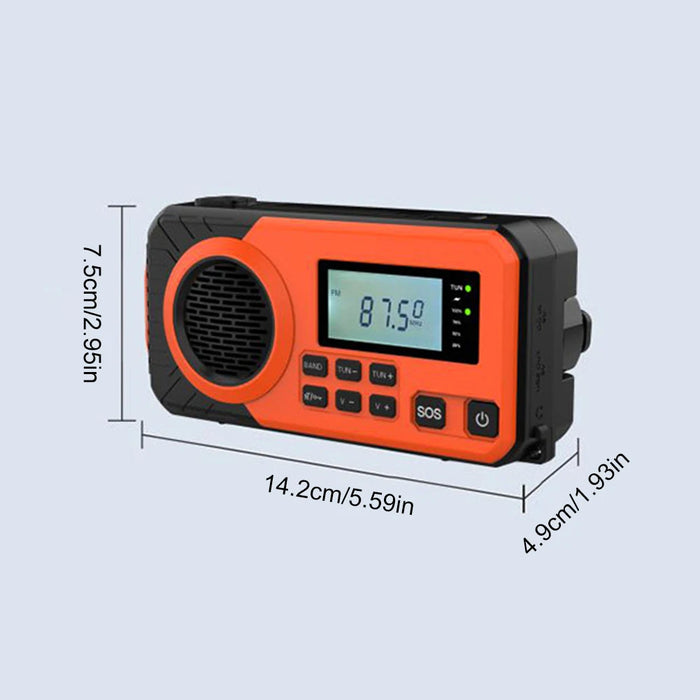 Emergency Hand Crank Radio Solar Powered Radio with SOS Alarm Flashlight Portable Weather Radio for Camping Travel Outdoor