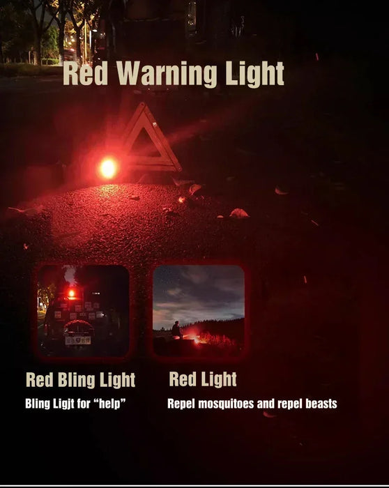 Solar LED Camping Light 5000mAh Portable USB Rechargeable Tent Lamp 5 Mode Torch Emergency Outdoor Waterproof  Hanging Lantern