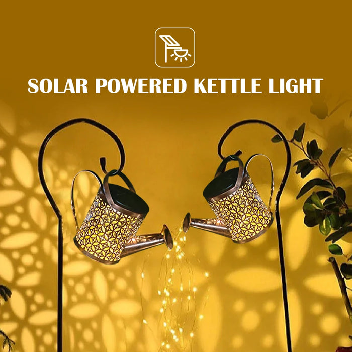 Solar Garden Lights Outdoor Hanging Watering Can Lantern Retro LED Solar Lights Patio Yard Lawn Walkway Terrace Decorations