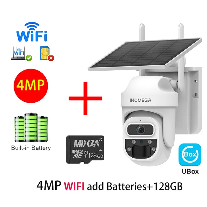 Solar Camera Security Cameras Wireless WIFI / 4G Solar Outdoor Camera 8MP 4K 12X Zoom SIM Human Detection Security Kamera