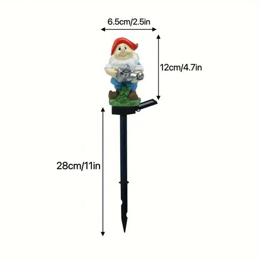 Solar Lamp Watering Dwarf Lamp Resin Crafts Santa Claus Lamp Led Outdoor Lighting Decorative Landscape Lamp Solar Garden Lamp Lawn Lamp for Courtyard Garden Path Lawn Holiday Decoration Christmas