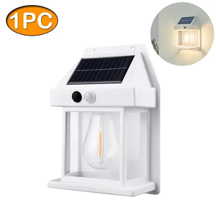 Solar Wall Lights Outdoor Tungsten Waterproof Wireless Motion Sensor Security Lamps Dusk to Dawn Lighting for Garden 1PCS NEW