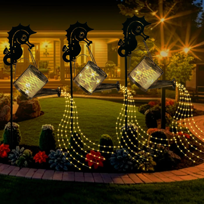 Solar Watering Can Light Outdoor Waterproof Shower Light Decorative Solar Lights for Home Outside Walkway Garden Patio Decortion
