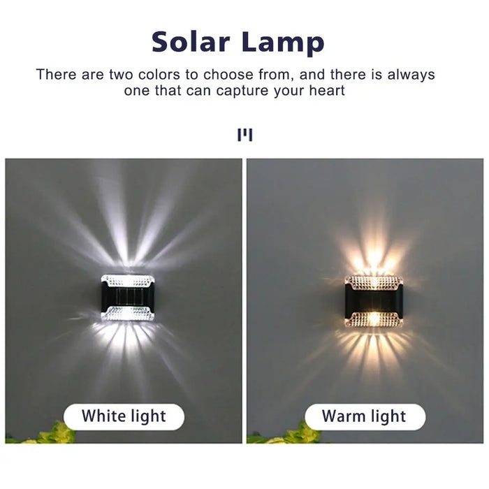 Solar Lights Outdoor Wall Waterproof Up and Down Wall Lights Garden Ambient Light for Garden Decoration Fence Patio Garage