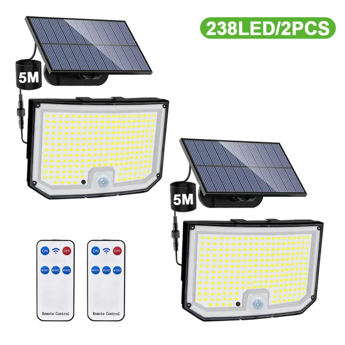 Solar Outdoor Lights 172LED 3Modes Split Motion Sensor Outdoor Lights Waterproof 318 LED Solar Flood Lights Yard Patio Garden
