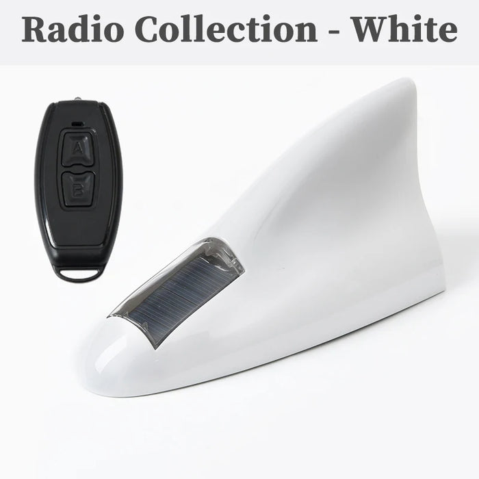 Solar anti rear end collision flashing light LED warning light Car shark fin antenna modified General Motors decorative light