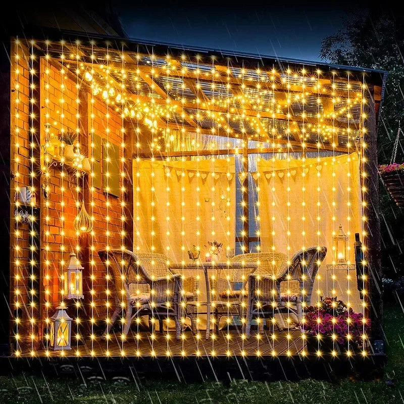 Lights Decoration Solar Curtain Lights Outdoo Fairy Lights String Lights LED Lights Christmas Wedding Party Decor 2025 New Year