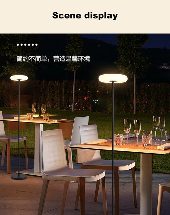 Nordic Outdoor Waterproof Solar Floor Light USB Portable Charging Minimalist Internet Red LED Eye Protection Courtyard Light