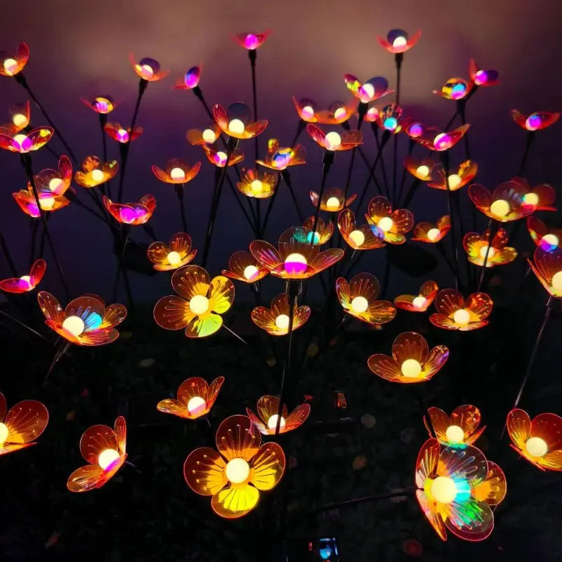 Solar Firefly Flower LED Light,Outdoor Waterproof 2 Modes Decoration Fairy Lamp,Landscape Lighting For Garden,Lawn,Patio,Pathway