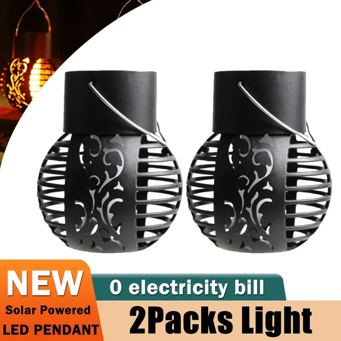 Outdoor Solar Lights Retro Lantern Lantern Lights Hanging Flame Lamp Landscape Lighting Floor Lights Spotlight Home Garden Decor