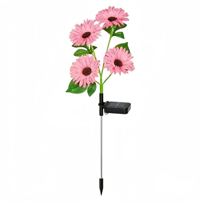 Solar Garden Flower Lights Outdoor Fabric Daisy Lavender Flowering Vine‌ LED Landscape Decorating for Yard Patio Flowerpot