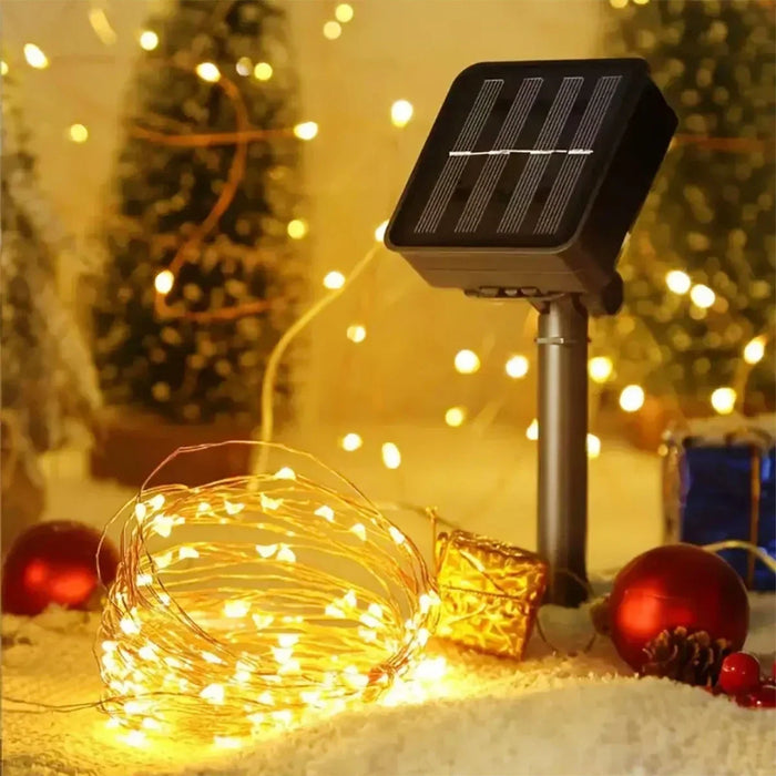 Christmas Decoration 300LED Solar String Lights Outdoor Waterproof Copper Wire Fairy Lights 8 Modes Suitable for Wedding Party