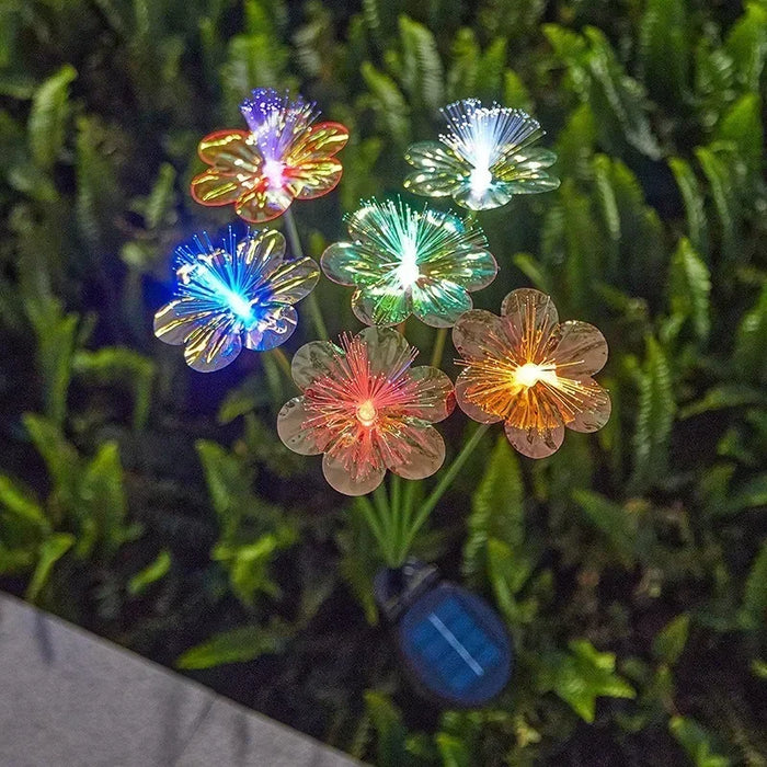 Solar Butterfly Fiber Optic Flower LED Solar Lights Outdoor Wedding Party Decor Garden Garland Lawn Lamp for Yard Patio Decor