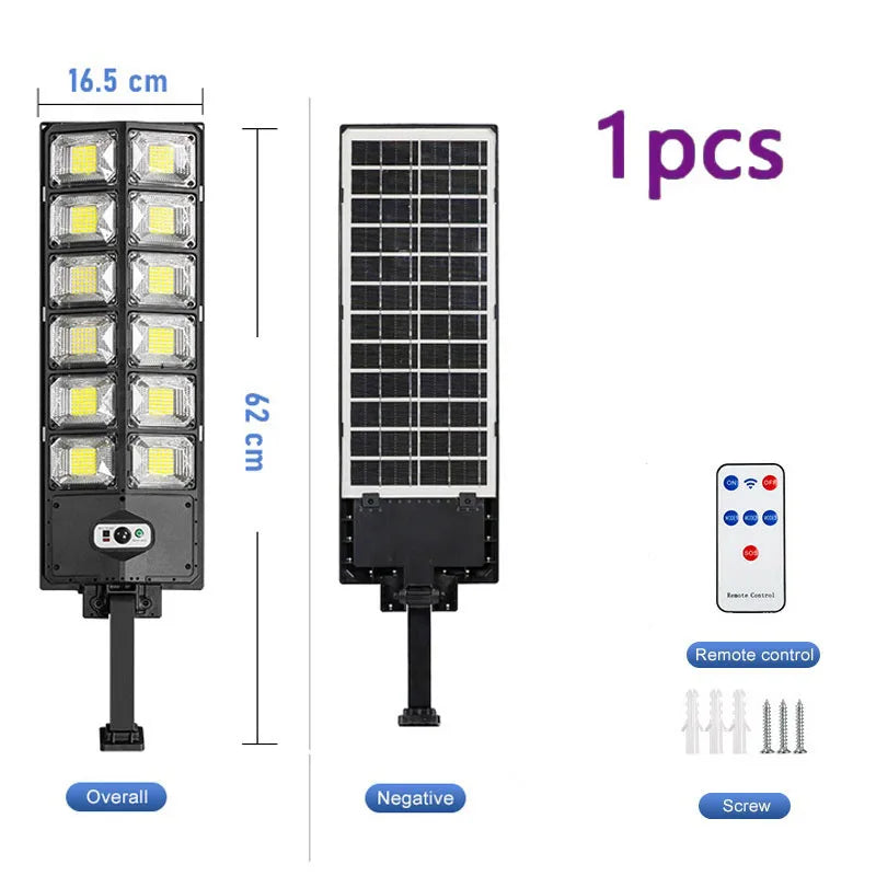 Powerful Solar Lights Outdoor Super Bright Solar Street Light 720 LED Solar Wall Lamp Solar Spotlight for Garage Garden Yard